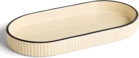 B0FBCCN7N4 PRESTON LANE Ceramic Tray Handmade Portugal Fluted