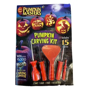 071169325693 PUMPKIN MASTERS Carving Tools Patterns Kit