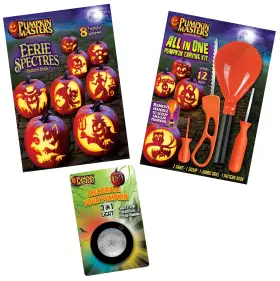 071169383273 PUMPKIN MASTERS Halloween Decorating Light Kit