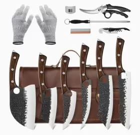 445027492422 PURPLE DRAGON High Carbon Steel Chef Boning Set