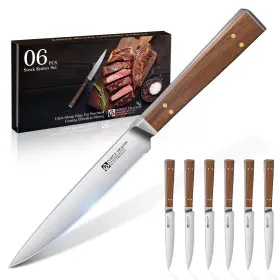 NSK-6 PURPLE DRAGON Steak Knives Set Edge