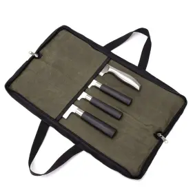 440-1 QEES Knife Roll Bag Waxed Canvas Slots Kniv