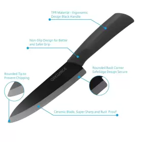 712367659714 QUELLANCE Ceramic Chef Knife Ultra Sharp Kitchen #2