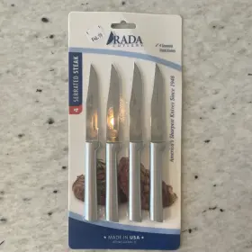 DS4S RADA CUTLERY Serrated Steak Knives Steel Blade