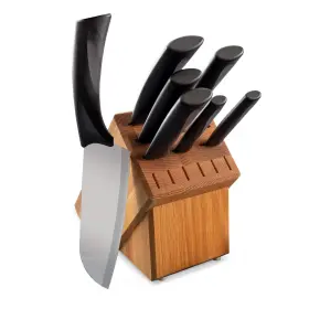 G458 RADA Cutlery Anthem Oak Block Set Handles