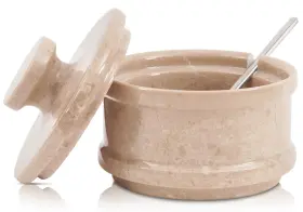 B0DCFWL4Y6 RADICALN Marble Salt Cellar Lid Verona Box