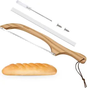 15.7 RAPSAKEMOH Sourdough Bread Knife Slicer Homemade Bow