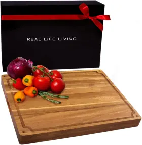 RL-003 REAL LIFE LIVING Acacia Wood Cutting Board Kitchen