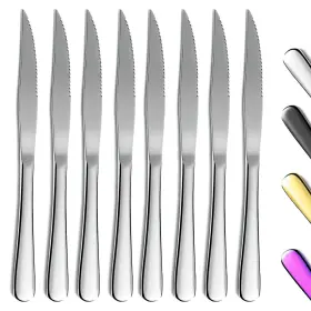 RN88WS.STK.S8 REANEA Steak Knives Set Sharp Serrated Steel