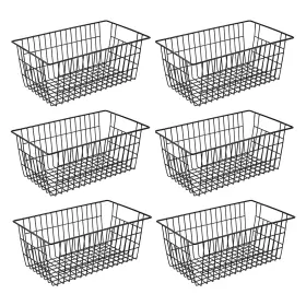 B0CC97YYKV REDRUBBIT Farmhouse Wire Storage Baskets Freezer