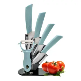 CK-2 RETROSOHOO Ceramic Knife Set Cooking Holder Kitc