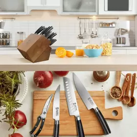 609516028975 RITSU Knife Set Kitchen Block Steel Wit #3