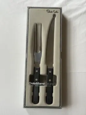 446-289 ROBERT WELCH Barrel Bistro Carving Set Knife Fork