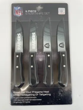 SKNFL23 S-HOME Nfl Las Vegas Raiders Steak Knife Set Serrated