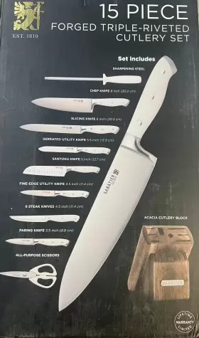 045908127213 SABATIER Forged Triple Rivet Knife Block Set Ab #2