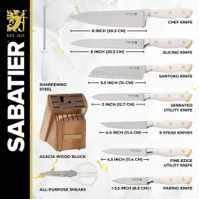 045908141608 SABATIER Forged Triple Rivet Knife Block Set #2