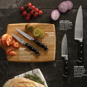 5192297 SABATIER Sharpening Forged Triple Rivet Knife Block