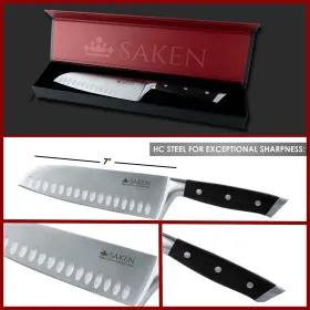 729910730196 SAKEN Santoku Knife Chef High Carbon Steel Blad #2