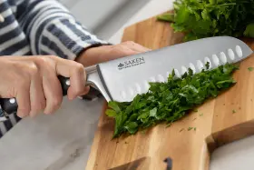 729910730196 SAKEN Santoku Knife Chef High Carbon Steel Blad #3