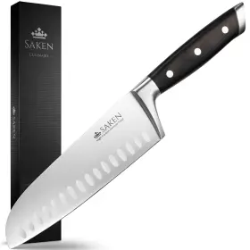 729910730196 SAKEN Santoku Knife Chef High Carbon Steel Blad