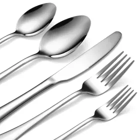 767155335592 SANLUNS Silverware Set Steel Flatware Utensils