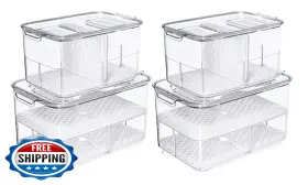 B09H6ZQ3Z9 SANNO Fridge Produce Saver Containers Vegetable
