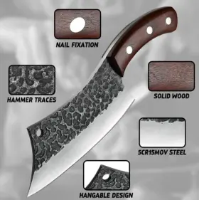 679628520377 SARBANO High Carbon Steel Meat Cleaver Chef #2