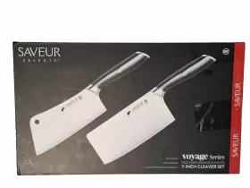817791026290 SAVEUR SELECTS Steel Forged Cleaver Set Voyage