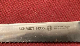 852299008263 SCHMIDT BROS Zebra Wood Knife Set Steel #3