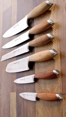 B07DLFZM7T SCHMIDT BROS Brothers Bonded Teak Knife Set Acacia