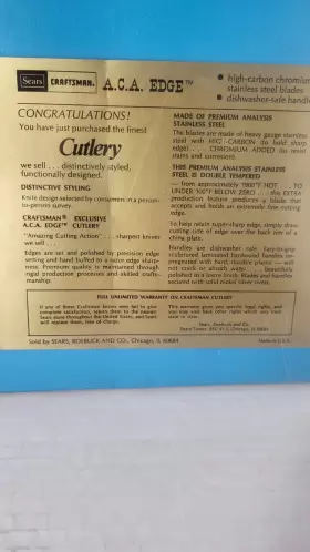 119067 SEARS CRAFTSMAN Cutlery Set Edge Knife #3