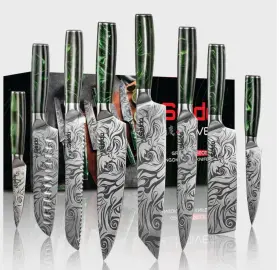 SEIDO-8PC-JPN-MS-KNIFESET SEIDO KNIVES Tengoku Emerald Knife