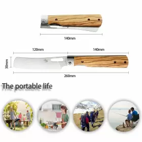 788470251985 SENBON Steel Ultra Sharp Pocket Folding Chef Kn #2