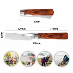 792136988061 SENBON Steel Sharp Pocket Folding Chef Knife Pe #2