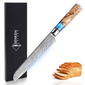 Tsunami SENKEN KNIVES Damascus Steel Bread Knife