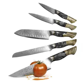 FWKS1521 SEVEAT Damascus Kitchen Knife Set Steel