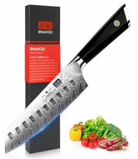 714757570357 SHAN ZU Damascus Chef Knife Santoku
