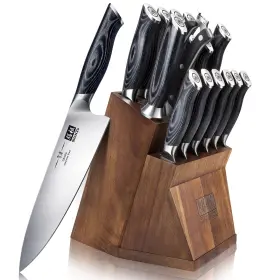 714757570807 SHAN ZU Knife Kitchen Block Set Stee