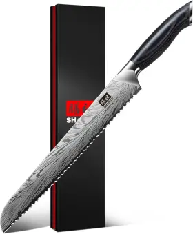 714757572801 SHAN ZU Bread Knife Powder Steel Serrated