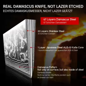 714757573303 SHAN ZU Chef Knife Steel Damascus Kitchen #3