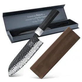 SZES-2023-014-S SHAN ZU Chef Knife Santoku Meat Cutting Wood