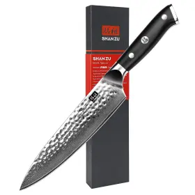 SZPCS-2017-003 SHAN ZU Chef Knife Damascus High Carbon Steel