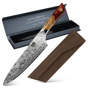SZPCS-2024-001-S SHAN ZU Damascus Chef Knife Powder Steel