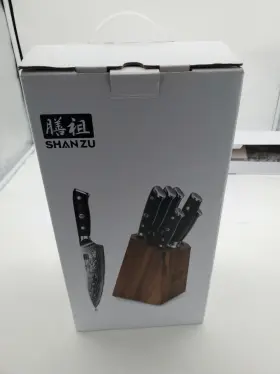 SZT-2021-005 SHAN ZU Knife Set Kitchen Block Sharpener Handle