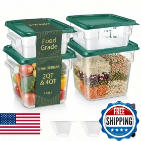 B0DZNRF7KX SHANDERBAR Pack Food Storage Containers Lids