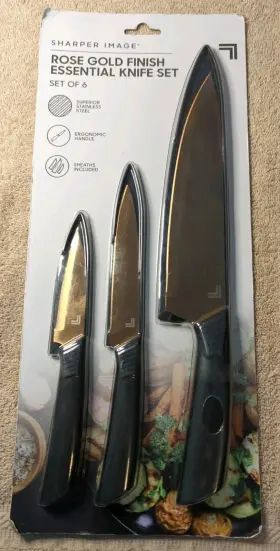 13SS2000BR SHARPER IMAGE Essential Knife Set Chef Utility