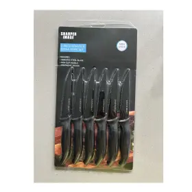 SI-13SN7228B SHARPER IMAGE Steak Knife Set Ergonomic Handles