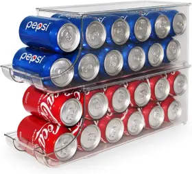 B0DPNHY8SW SHELFSHAPER Soda Organizer Lids Stackable Cle