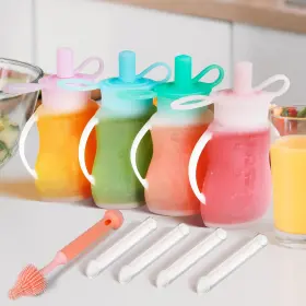 B0DPRV7MDS SHGMEET Silicone Toddlers Baby Food Snacks Straw