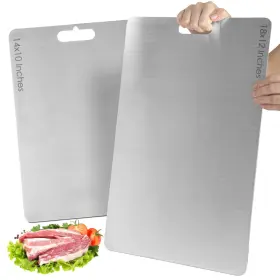 SS304BOARDS2 SHILOH PRODUCTS USA Pack Steel Cutting Board Set